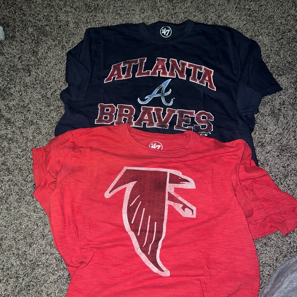 47 brand braves & falcons t shirt both size medium